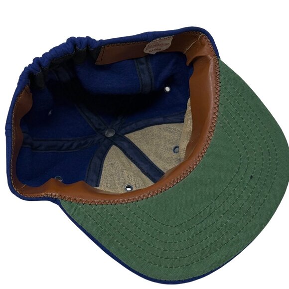 Harvard Wool Cobalt Blue Fitted Baseball Cap Hat Sz Large Vtg + Extra Hat - READ - Picture 8 of 16